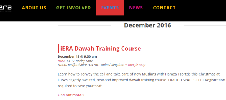 iERA Da`wah Training Course: Convey the Call & Take Care of New Muslims