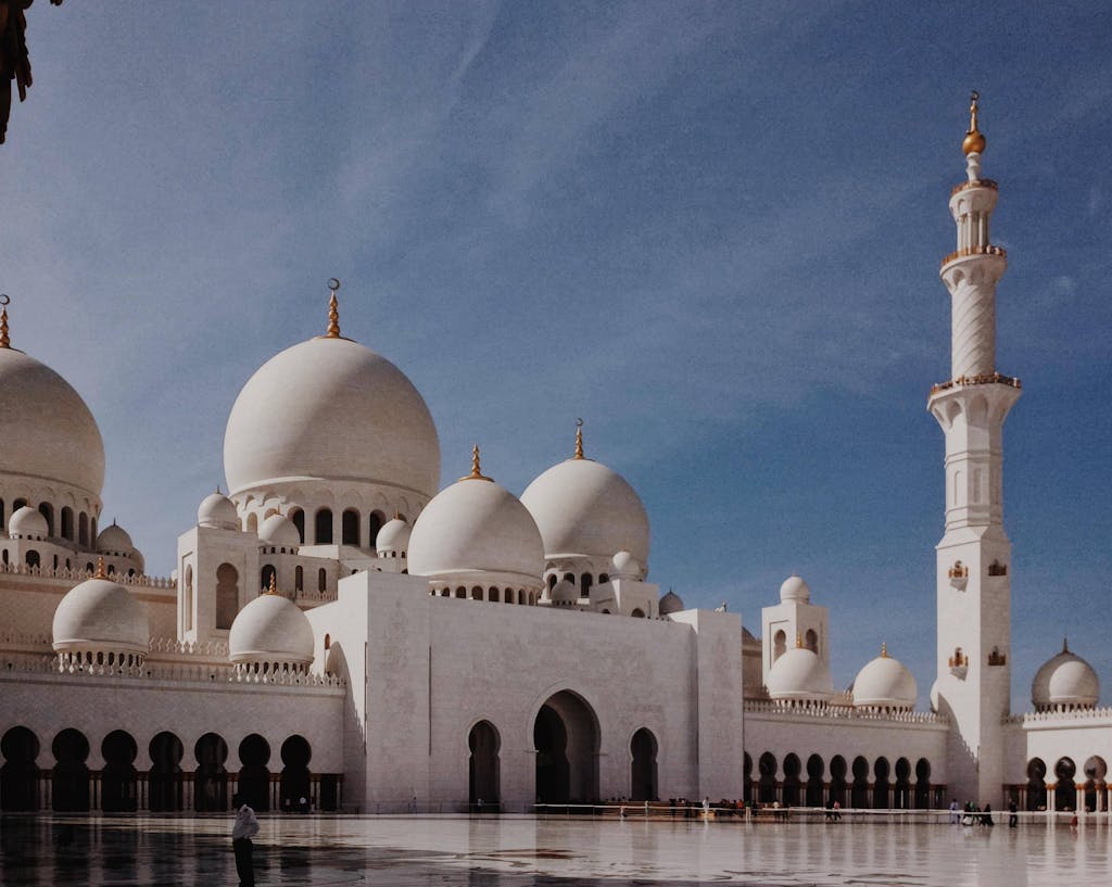 White Dome Buildings Under Blue Sky